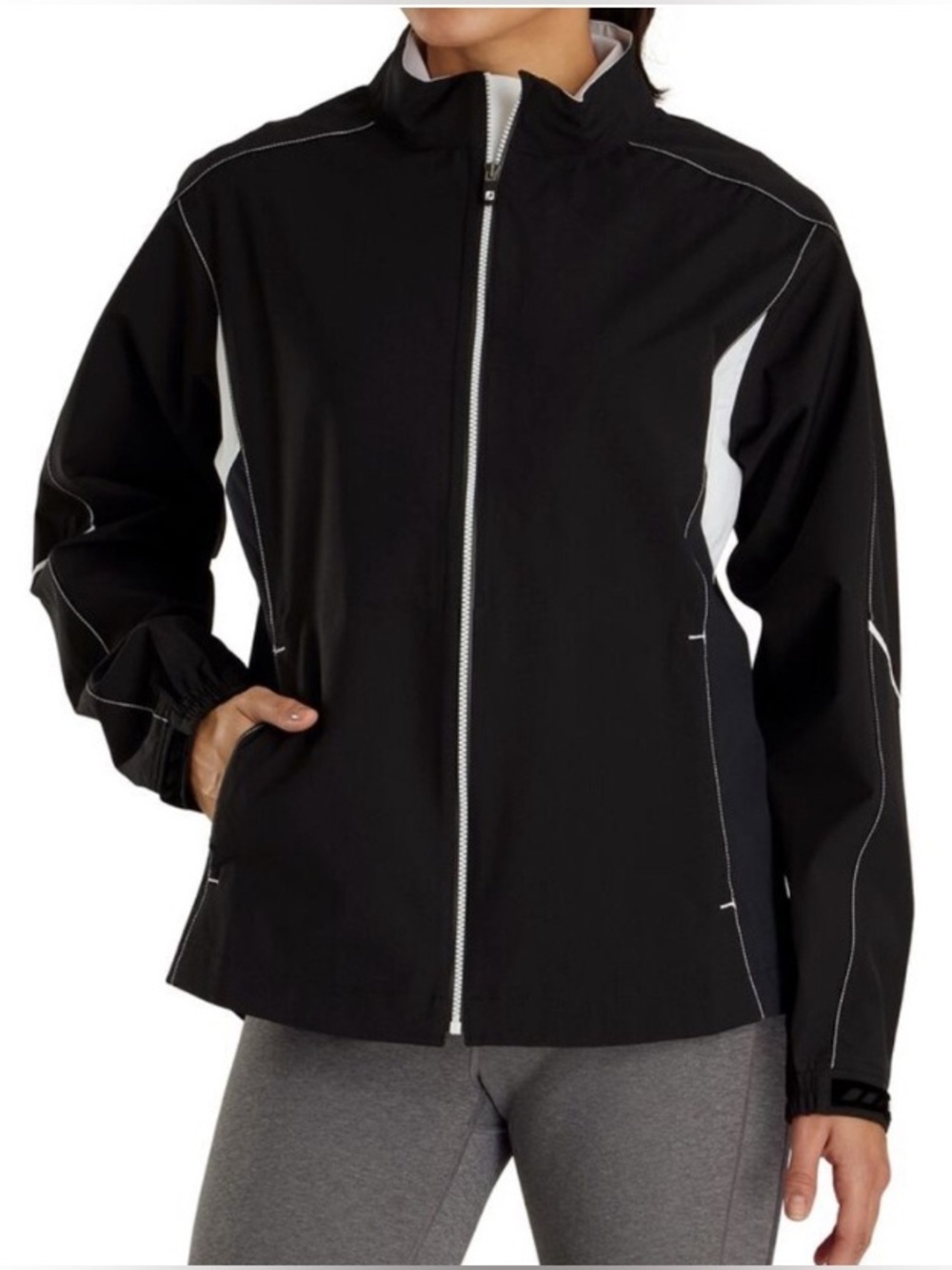FootJoy Hydrolite Rain Jacket Black/White XS